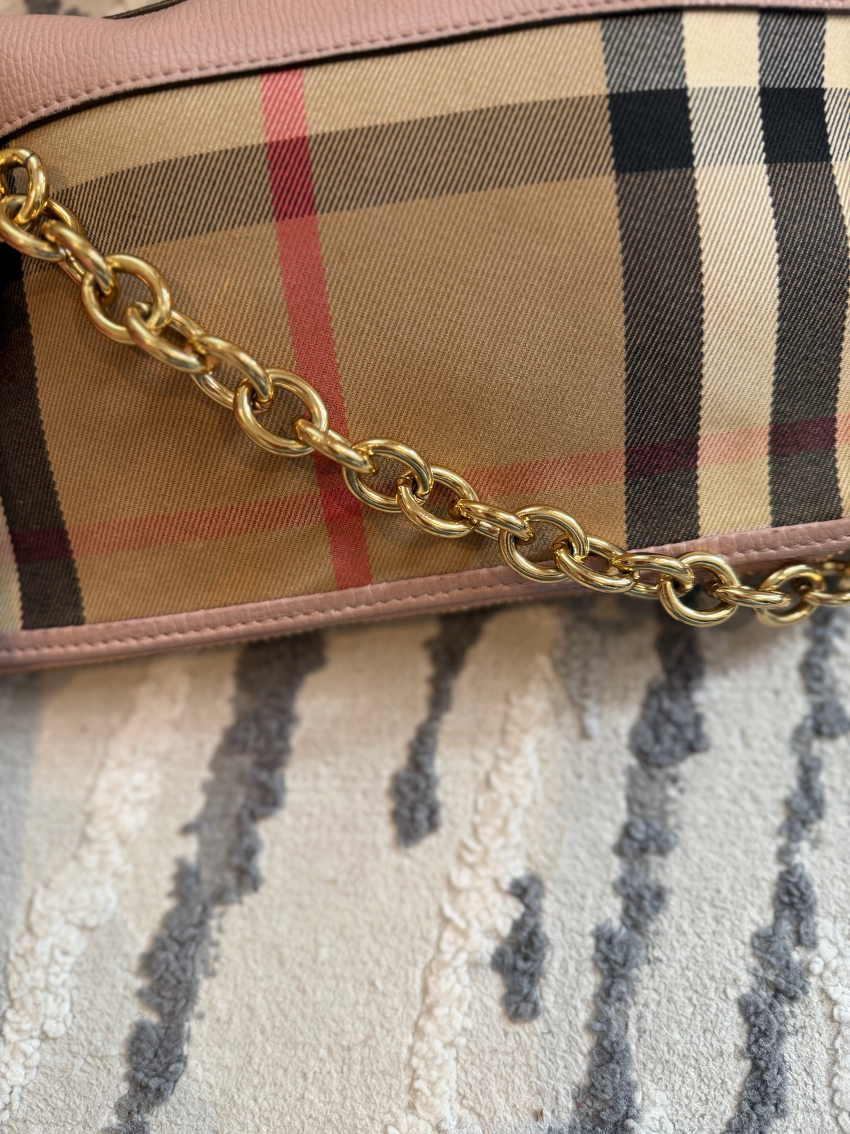 Burberry Abingdon Crossbody Messenger Double Strap House Check