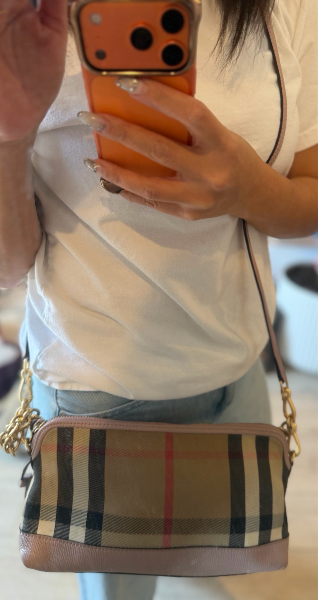 Burberry Abingdon Crossbody Messenger Double Strap House Check