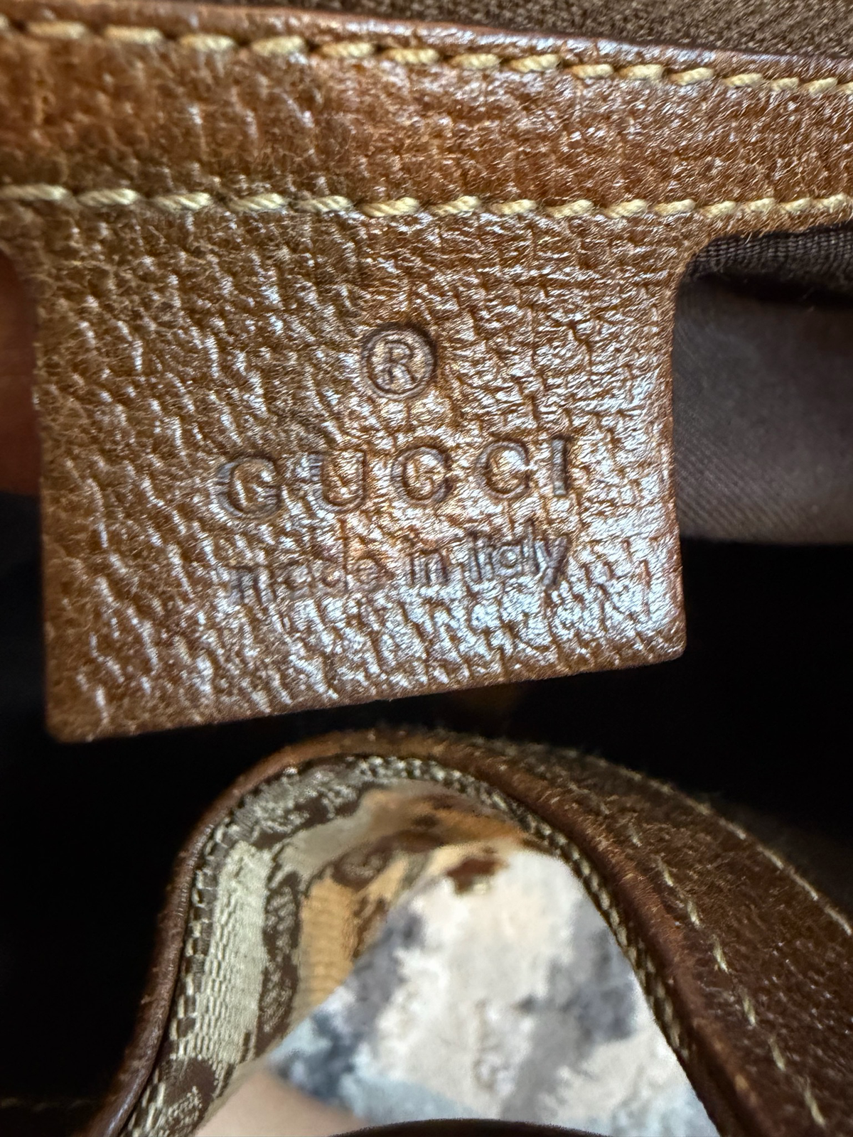 Gucci Monogram Canvas Jackie Hobo Piston Lock