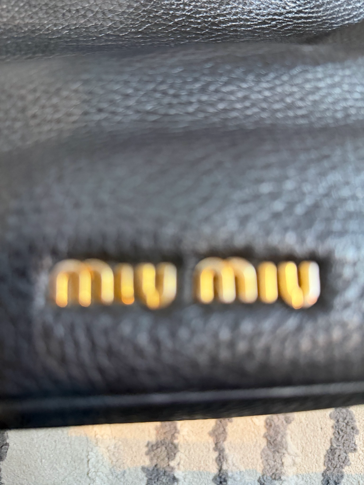 Miu miu Pebbled Leather Lock Bucket Shoulder Hobo Sling Bag