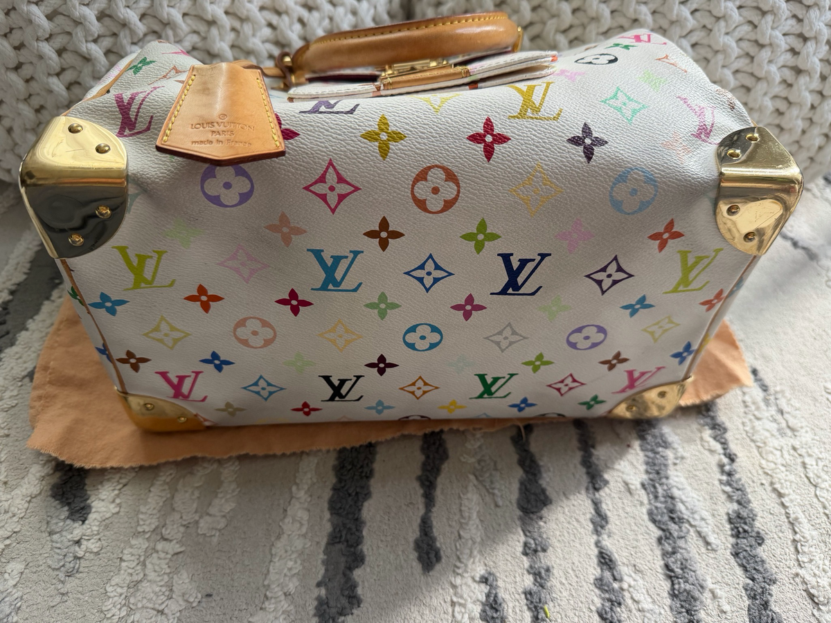 Louis Vuitton Monogram Takashi Murakami Speedy 30 Blanc
