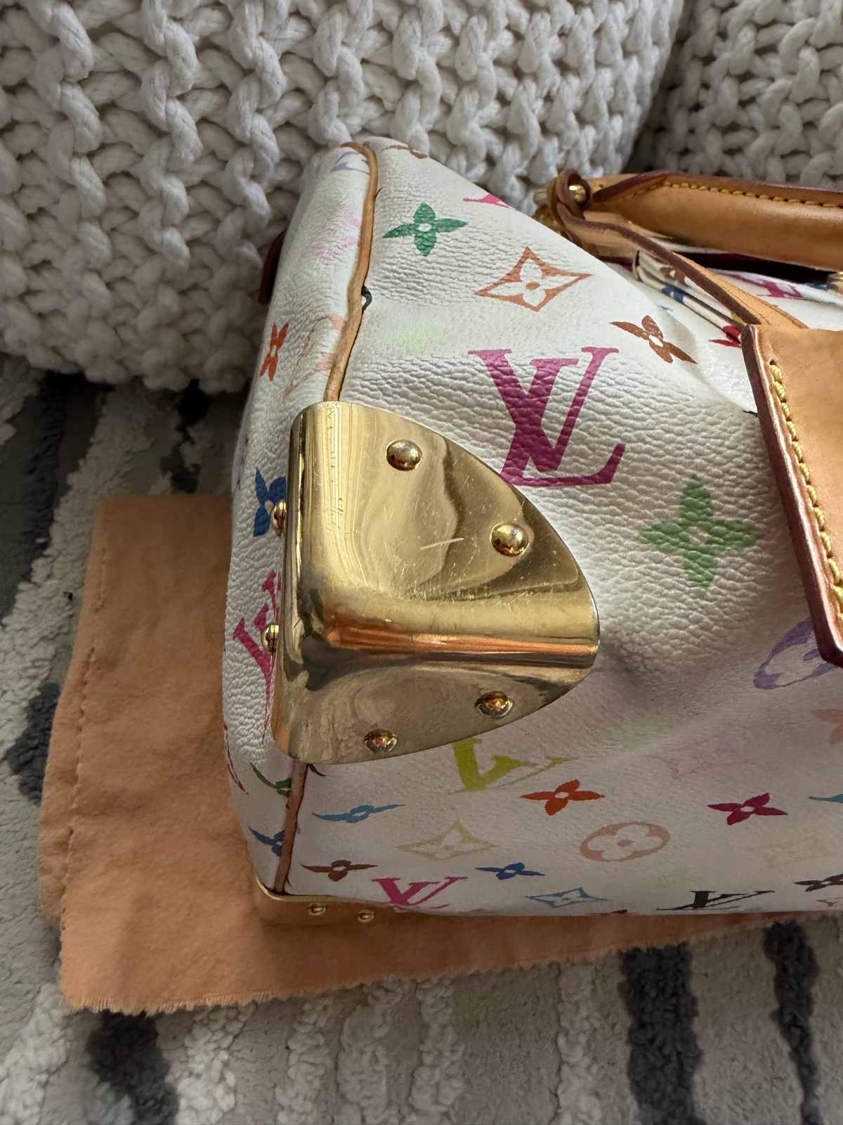 Louis Vuitton Monogram Takashi Murakami Speedy 30 Blanc
