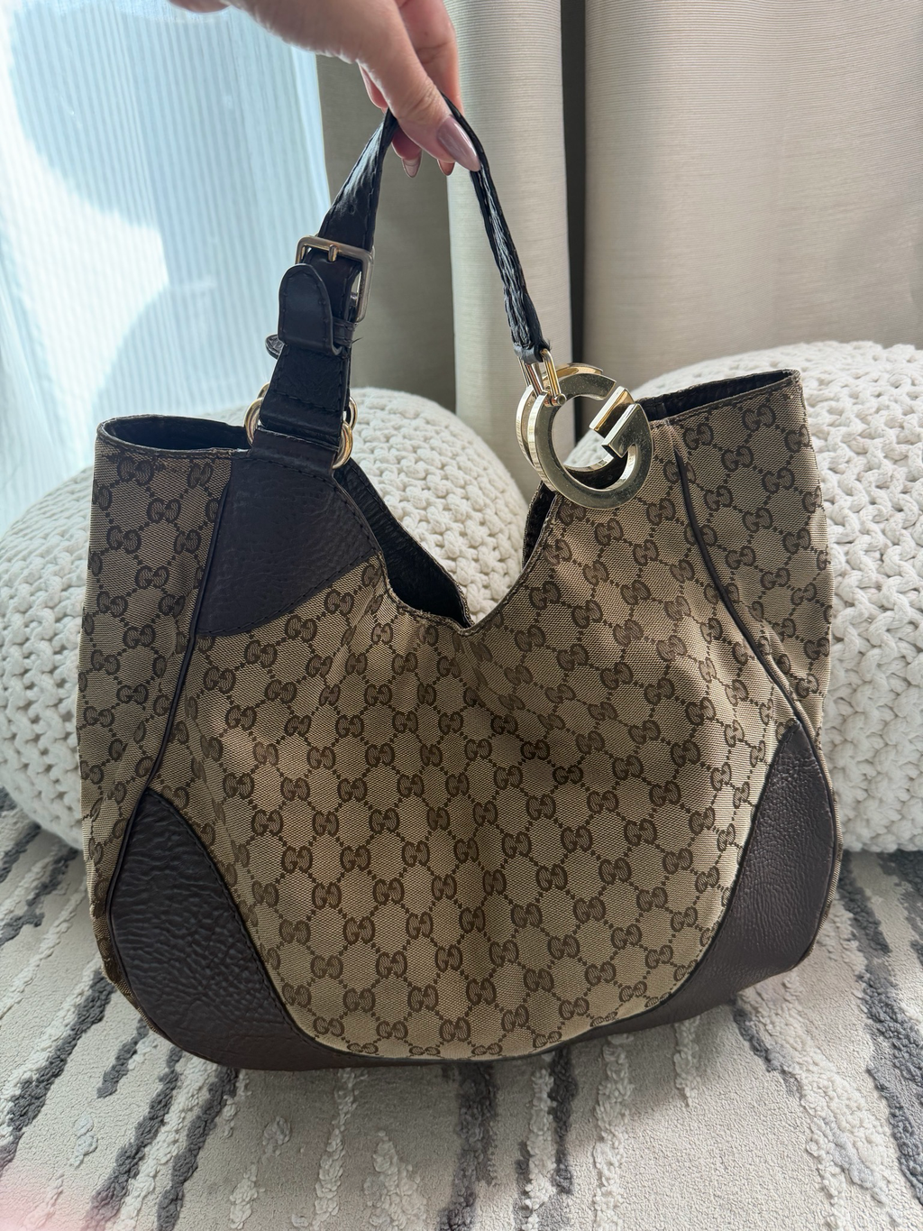 Gucci Monogram Canvas Tote Charlotte Big G