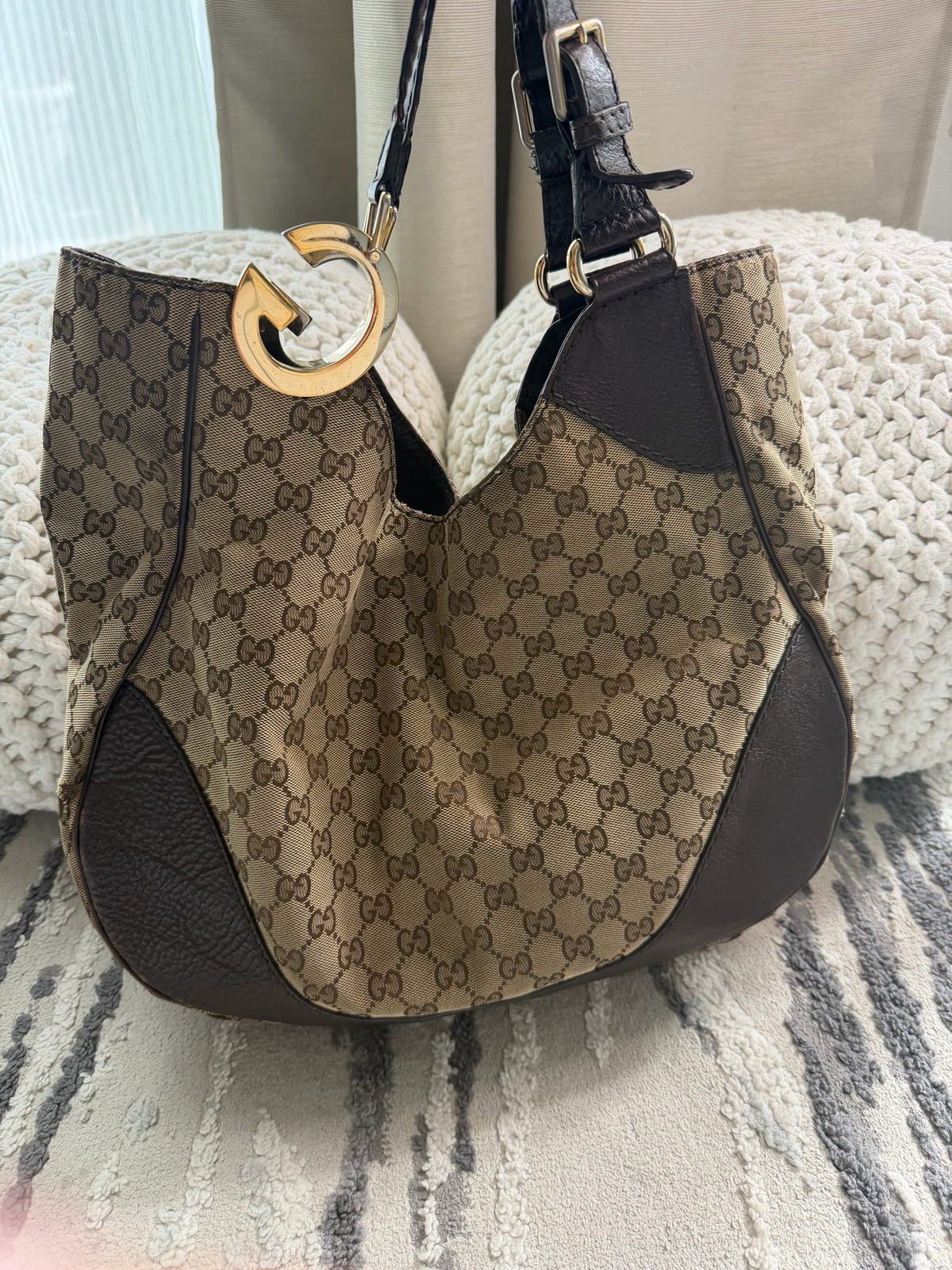 Gucci Monogram Canvas Tote Charlotte Big G
