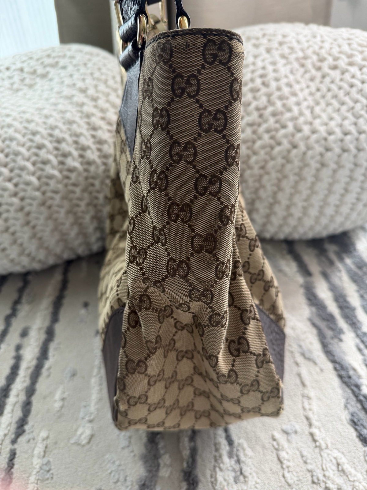 Gucci Monogram Canvas Tote Charlotte Big G