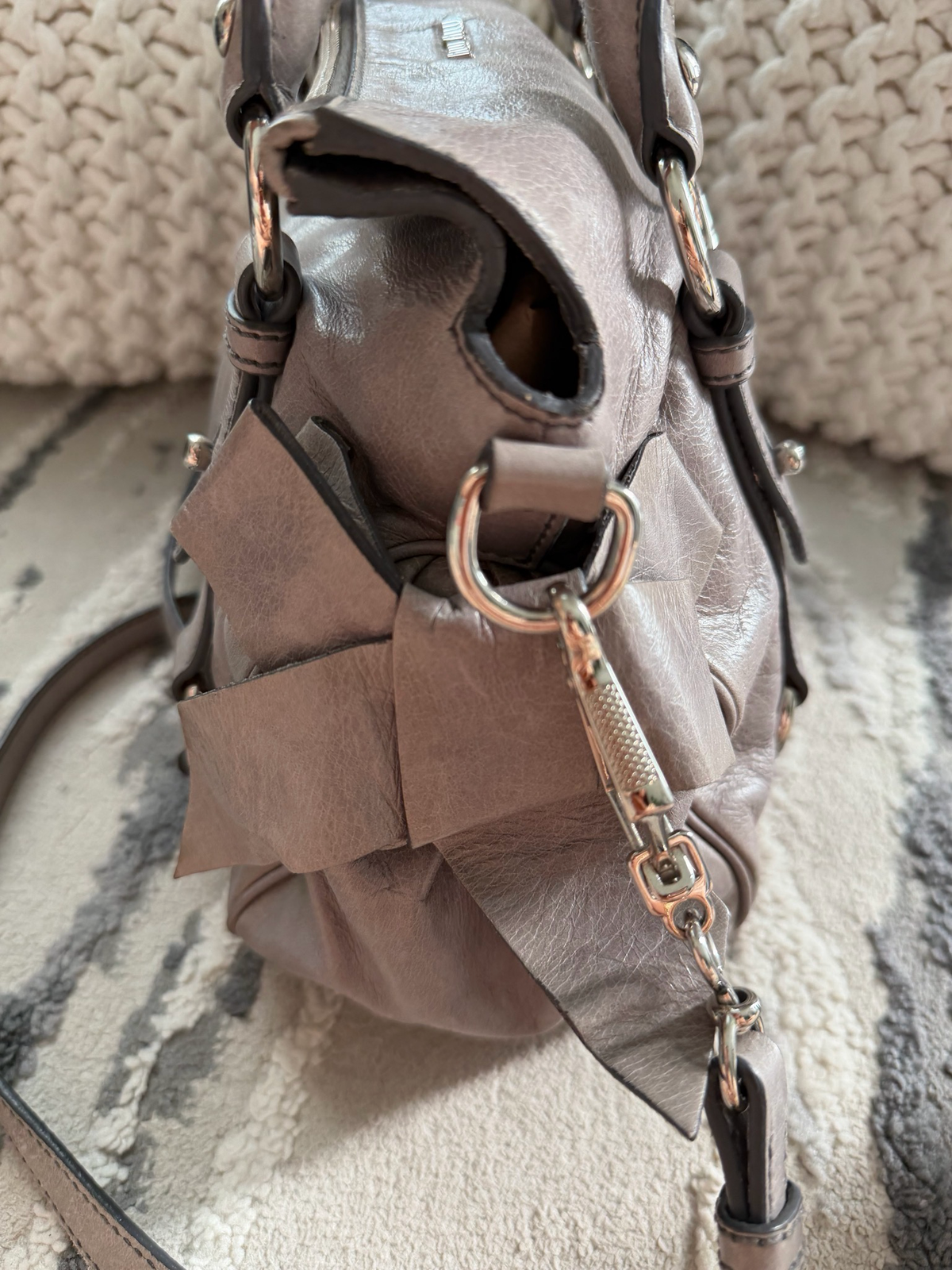 Miumiu Vitello Lux Crossbody Bow