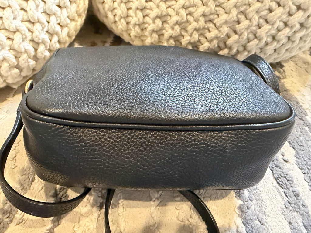 Gucci Soho Disco Camera Bag Pebbled Leather Black