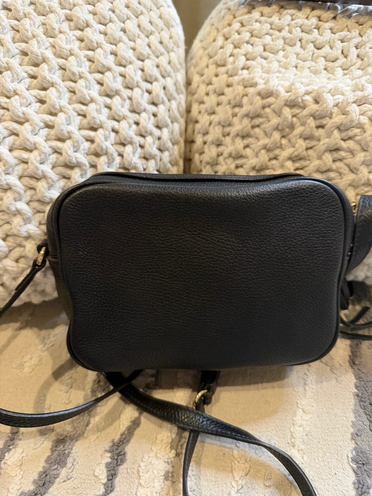 Gucci Soho Disco Camera Bag Pebbled Leather Black