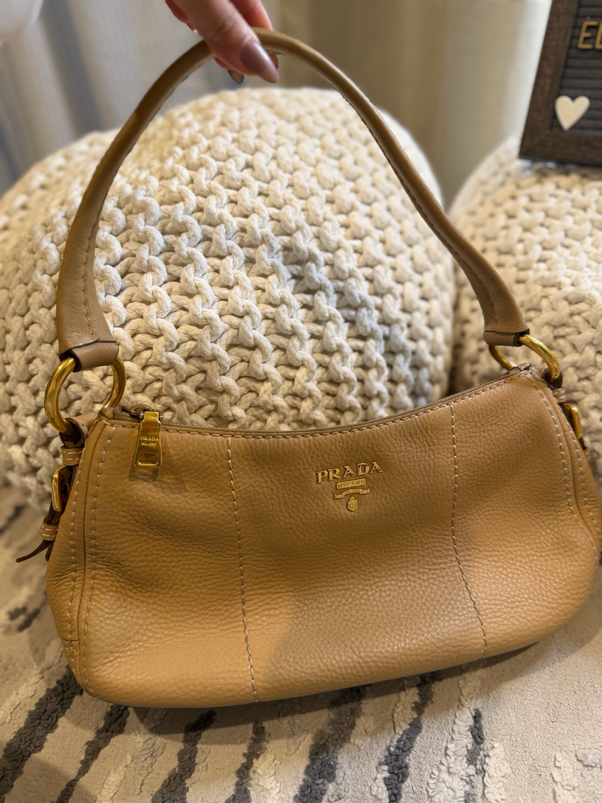 Prada Vitello Daino Hobo Shoulder Bag