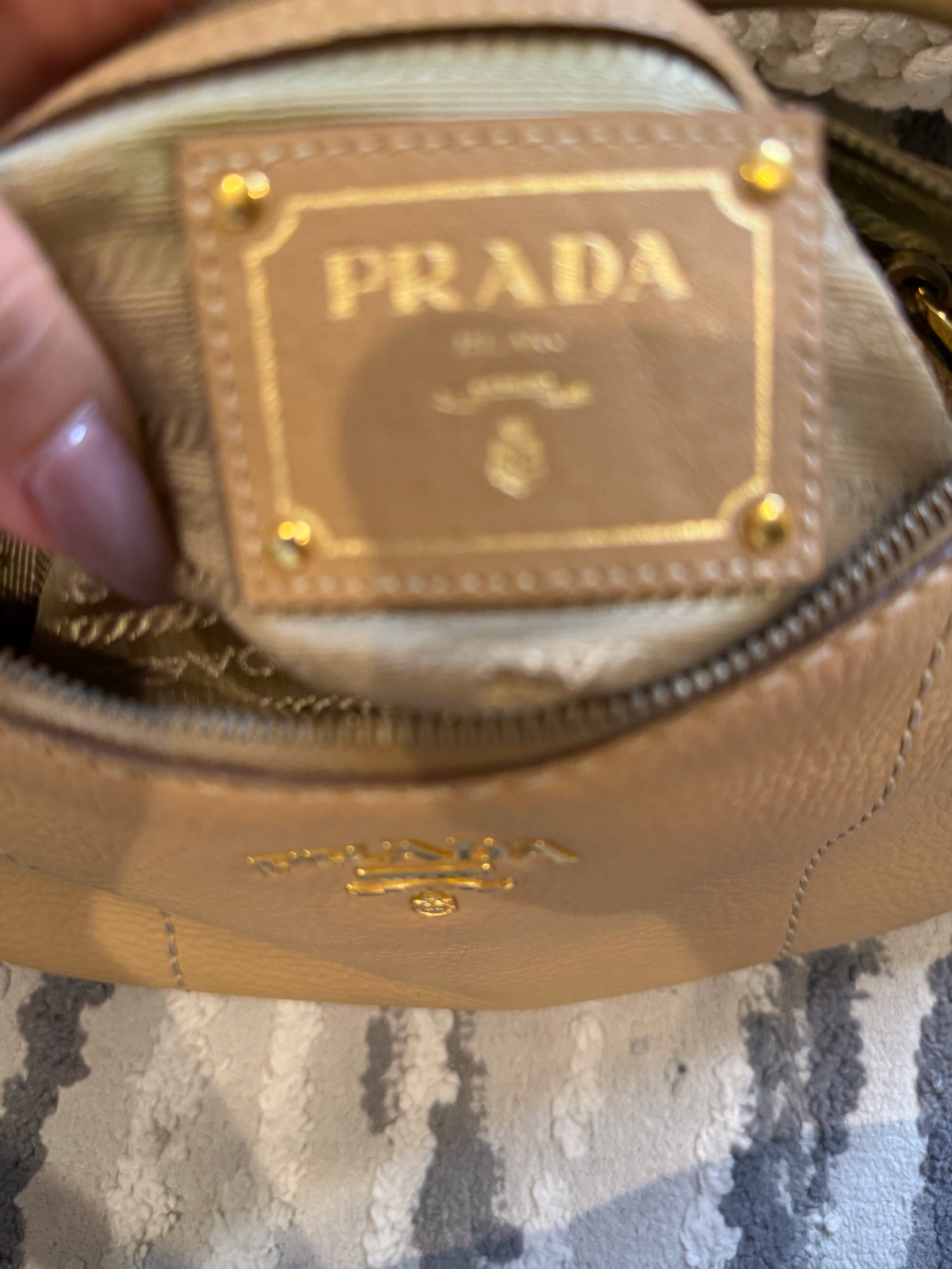 Prada Vitello Daino Hobo Shoulder Bag