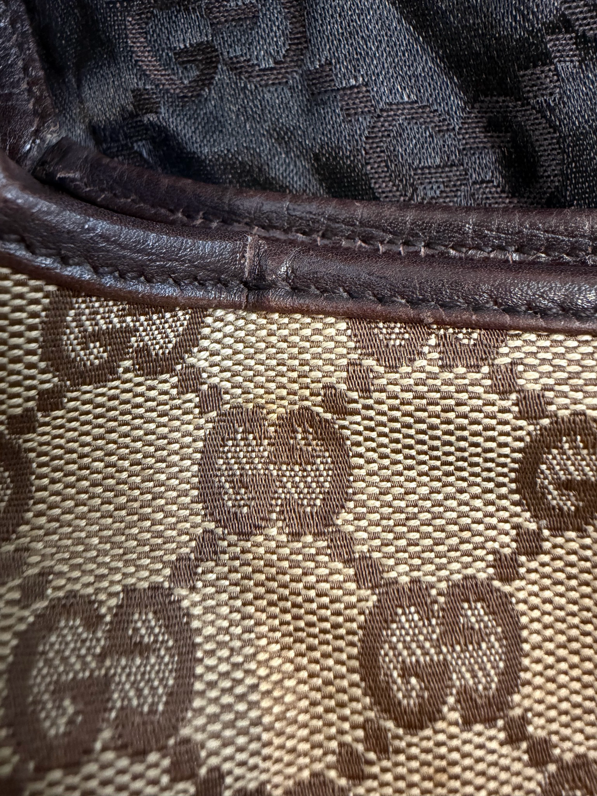 Gucci Jackie Web Hobo Shoulder Monogram Canvas