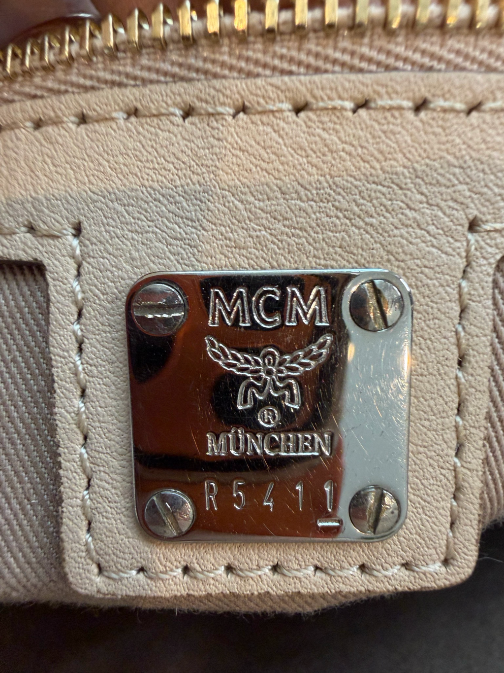 Mcm Visetos Hobo Leather Empreinte Shoulder