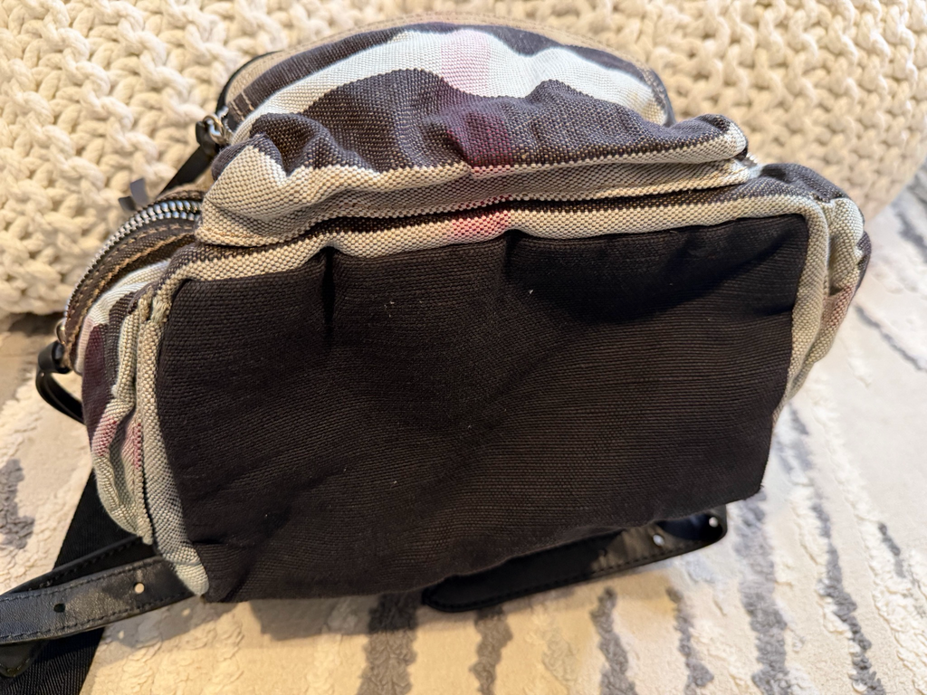 Burberry Mega Check Backpack Rucksack Black