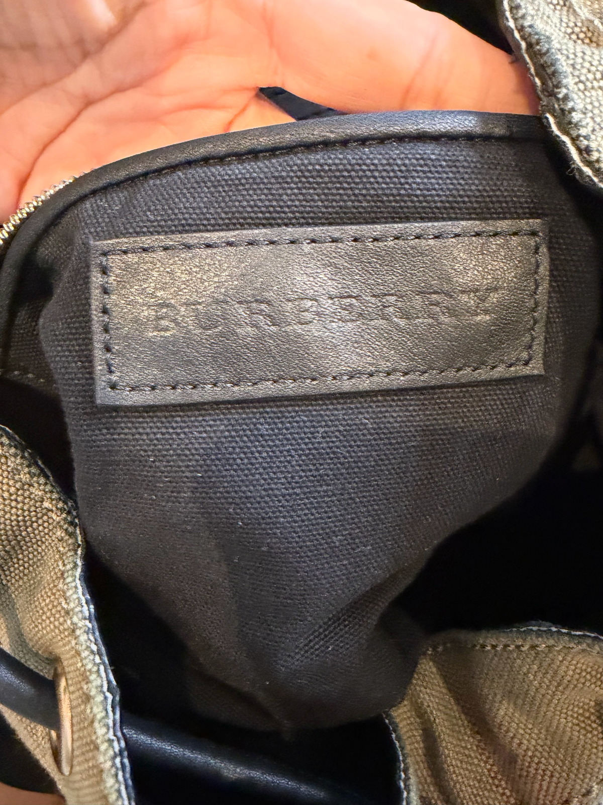 Burberry Mega Check Backpack Rucksack Black