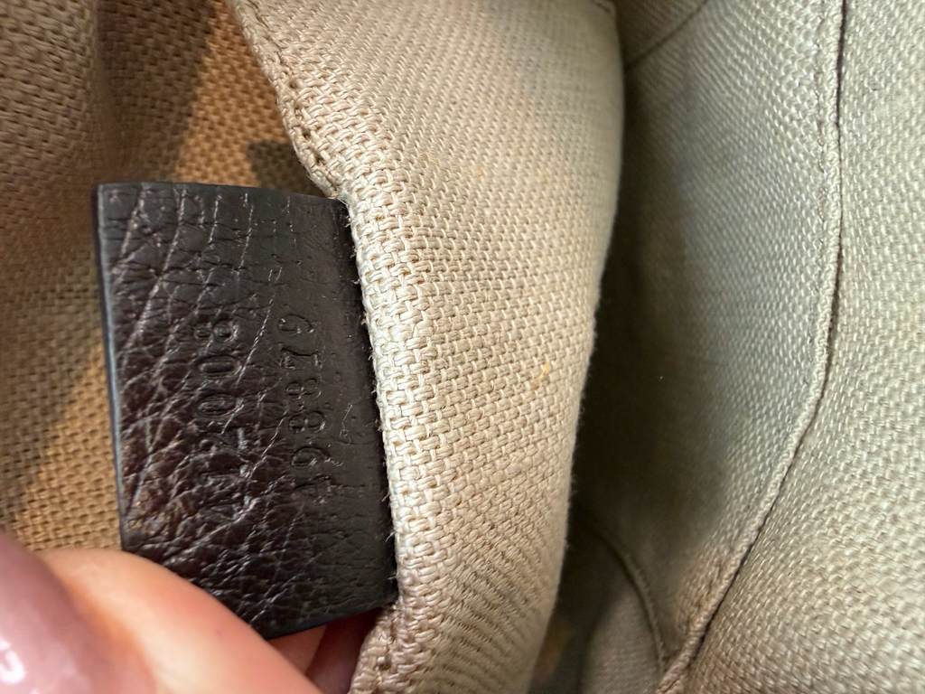 Gucci Monogram Canvas Web Bee Messenger Crossbody
