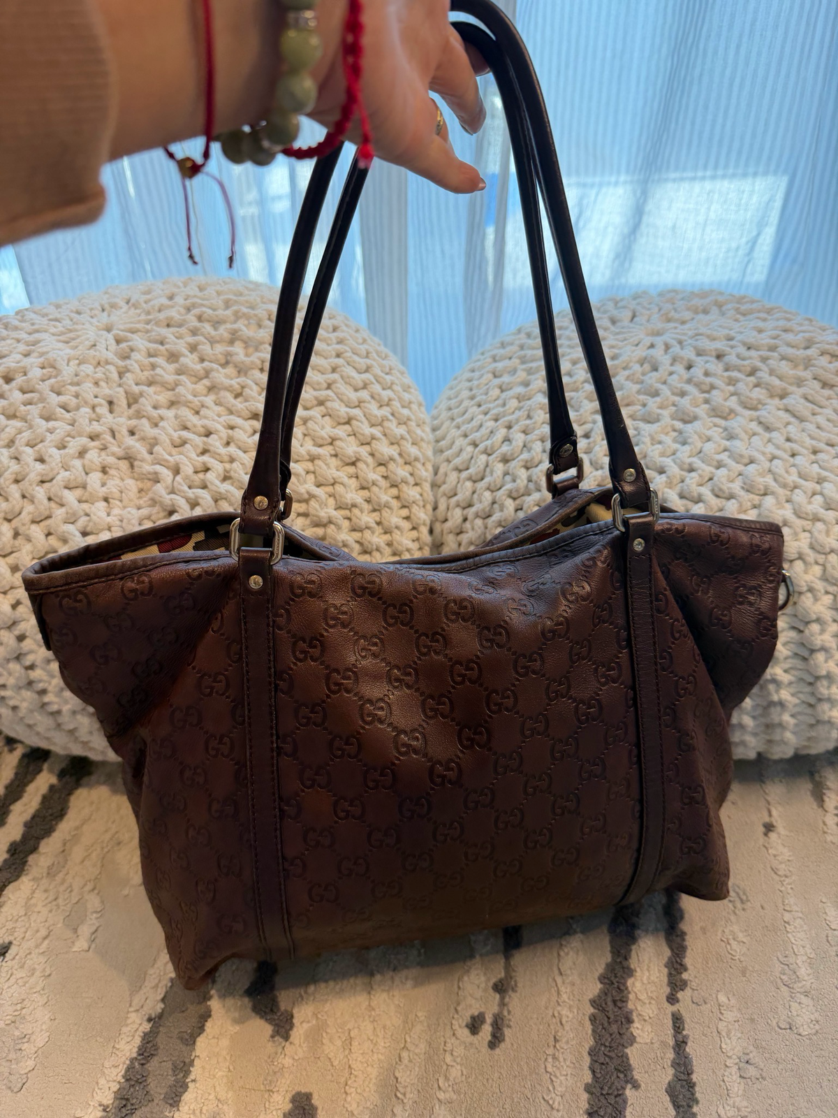Gucci Joy Tote Medium Guccissima Leather Shoulder Bag