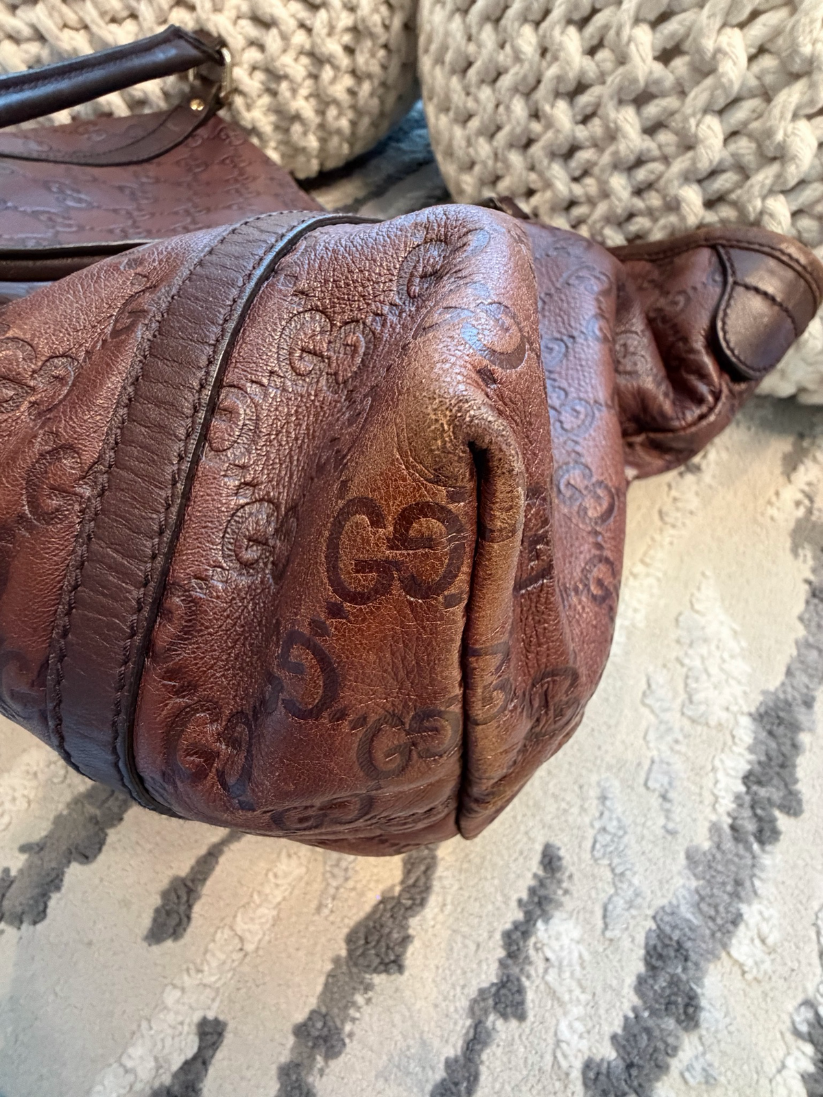 Gucci Joy Tote Medium Guccissima Leather Shoulder Bag