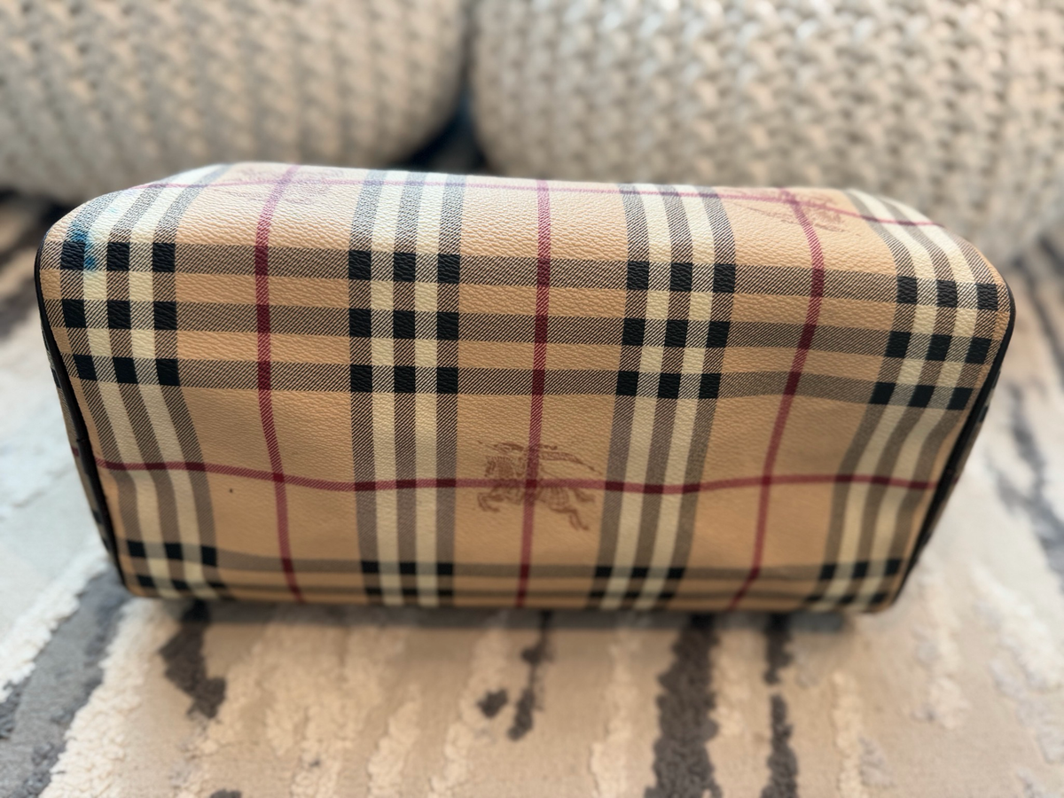 Burberry Haymarket Check Boston Bowler Chester Top Handle