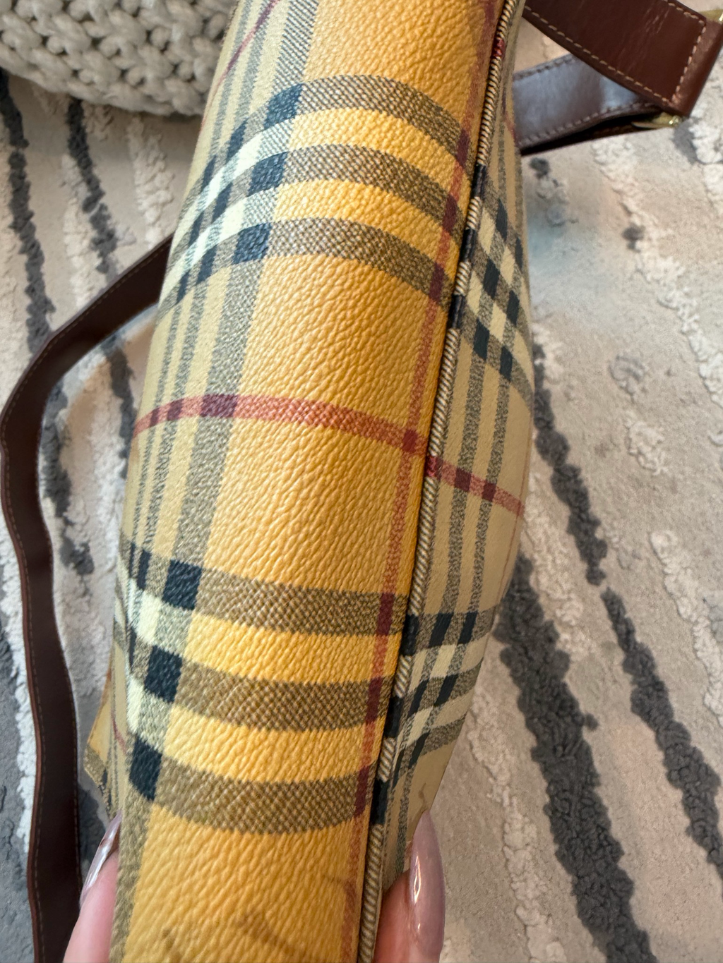 Burberry Haymarket Check Flap Messenger Crossbody