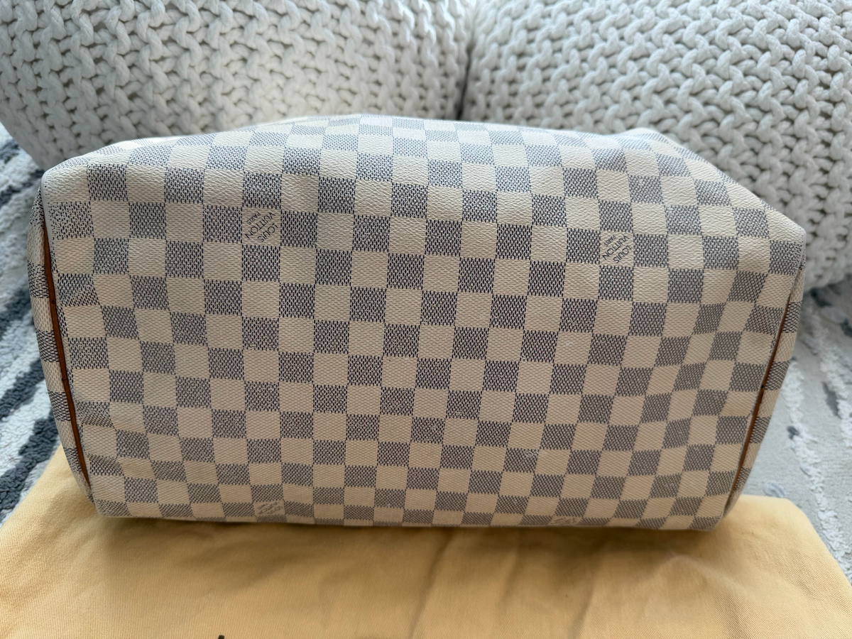 Louis Vuitton Damier Azur Top Handle Satchel Speedy 35