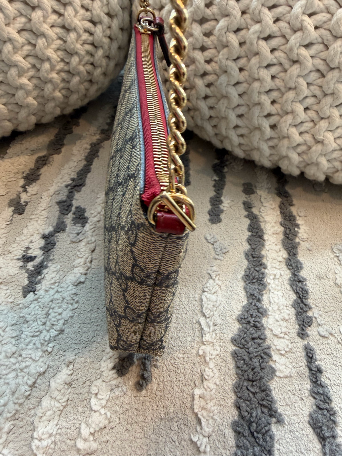 Gucci Supreme Pochette Hobo Shoulder Coated Canvas