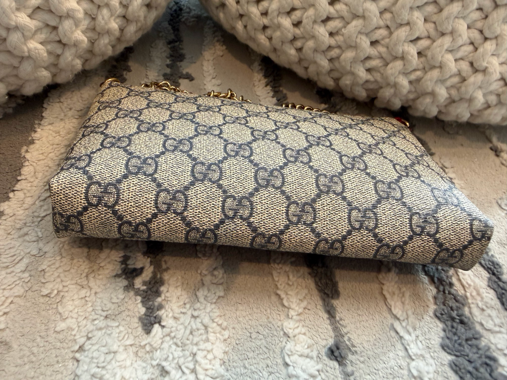 Gucci Supreme Pochette Hobo Shoulder Coated Canvas