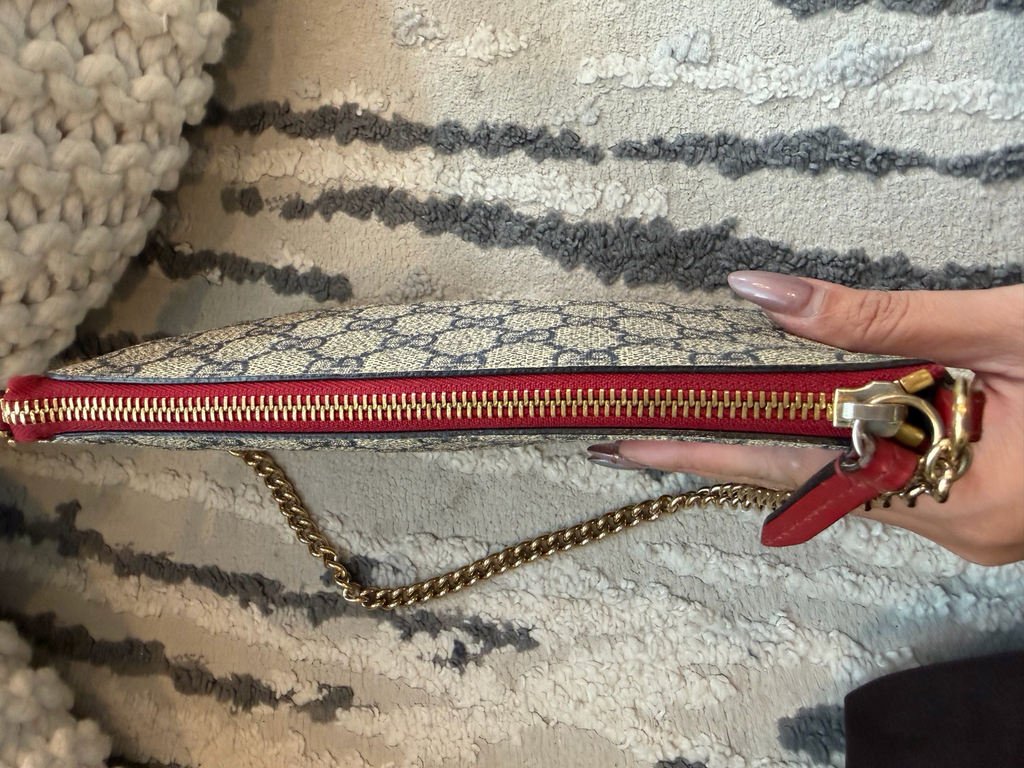 Gucci Supreme Pochette Hobo Shoulder Coated Canvas