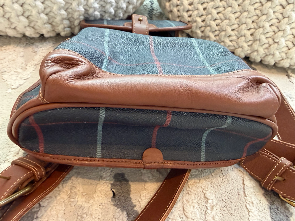 Burberry Vintage Nova Check Plaid Backpack
