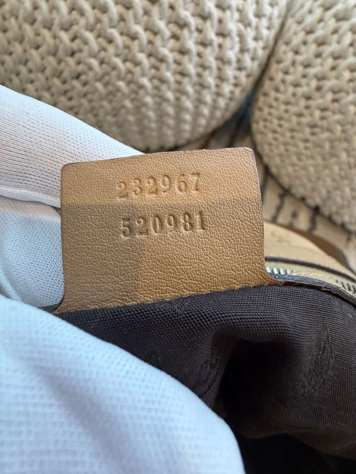 Gucci Monogram Leather Sling Crossbody Horsebit