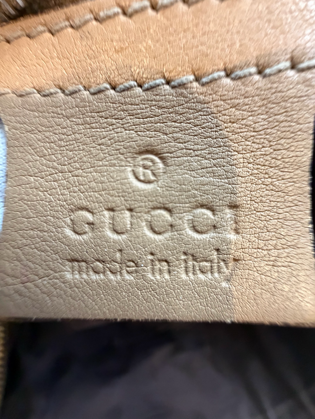 Gucci Monogram Leather Sling Crossbody Horsebit