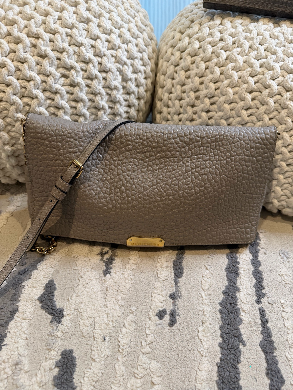 Burberry Mildenhall Sling Crossbody Grainy Leather