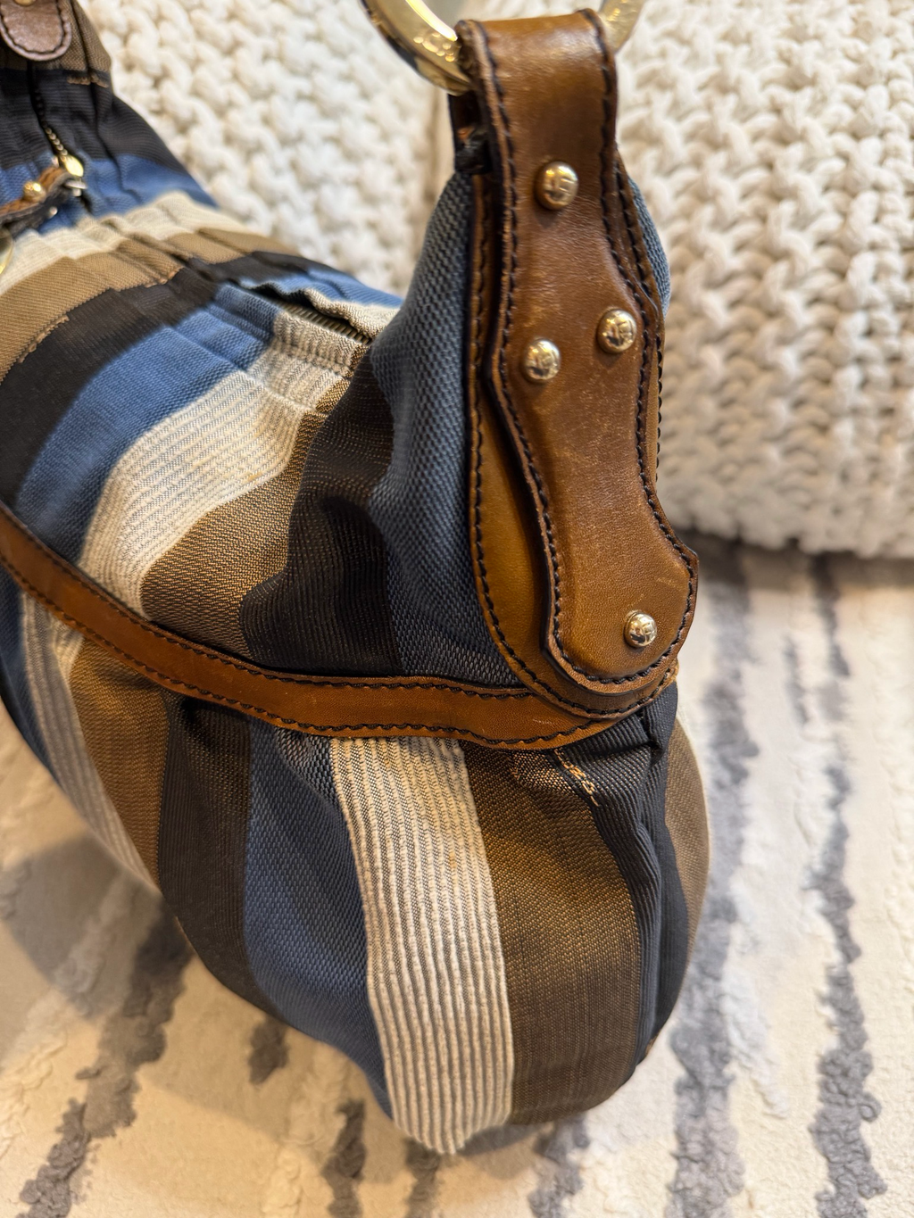 Fendi Chef Hobo Multicolor Canvas