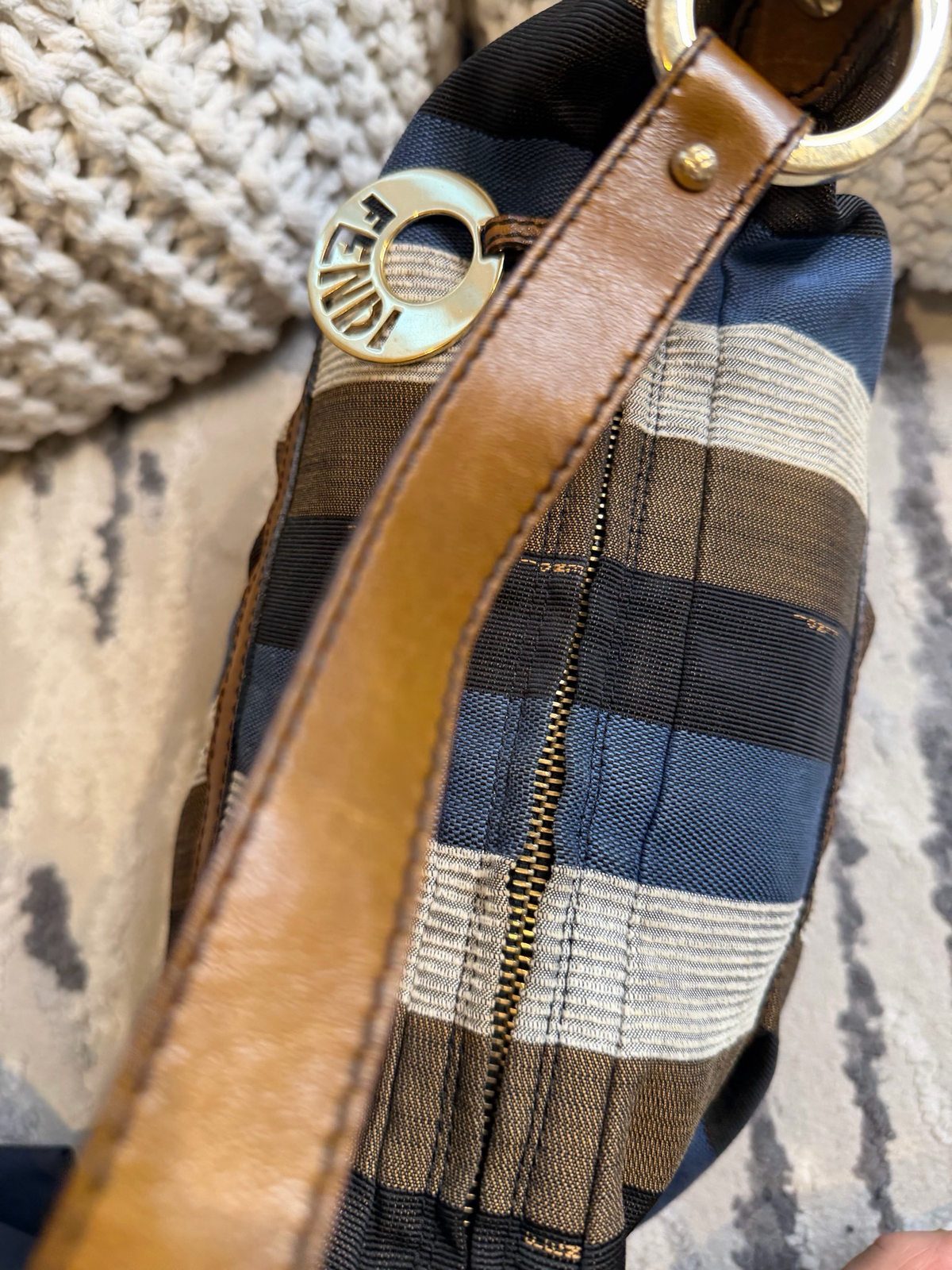Fendi Chef Hobo Multicolor Canvas
