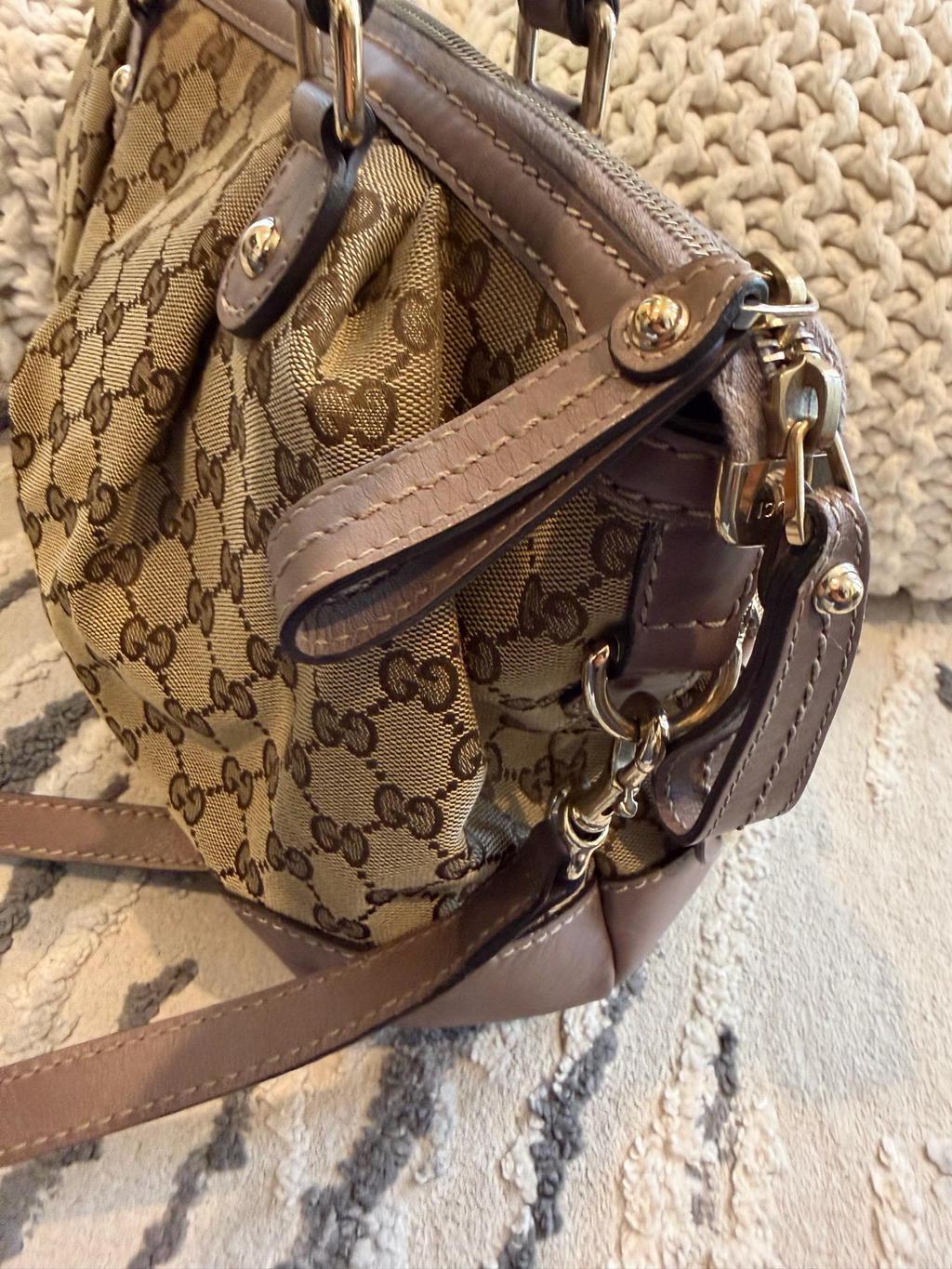 Gucci Sukey Two Way Convertible Tote Sling