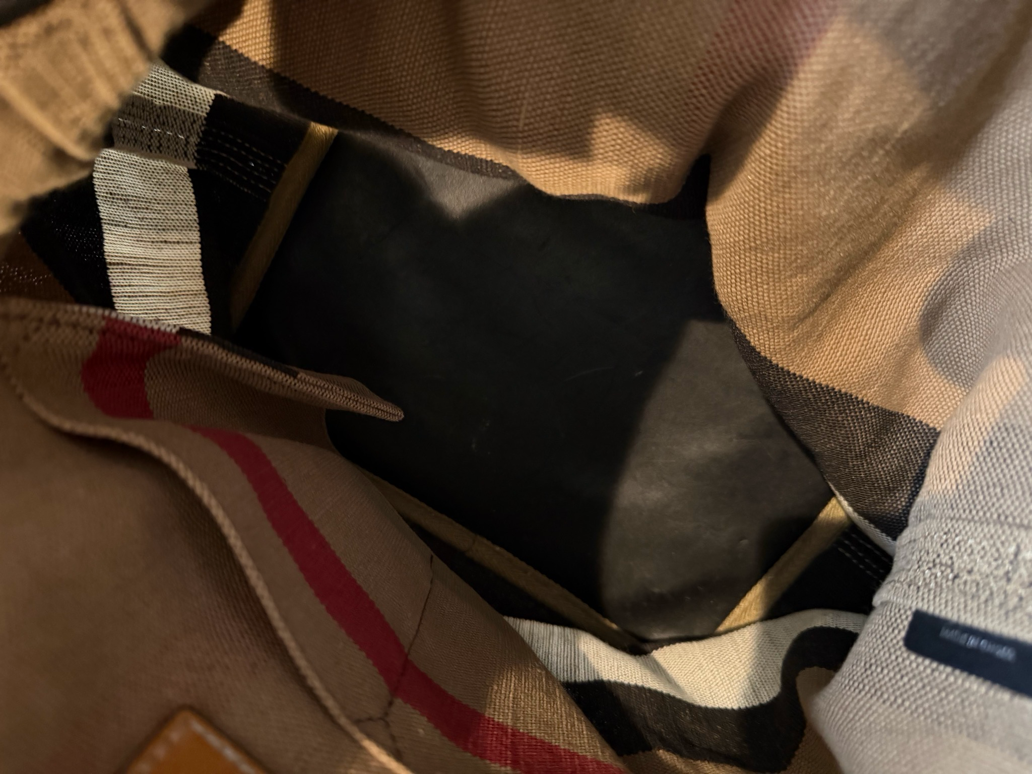 Burberry Ashby Bucket Mega Check Hobo Shoulder Sling Crossbody