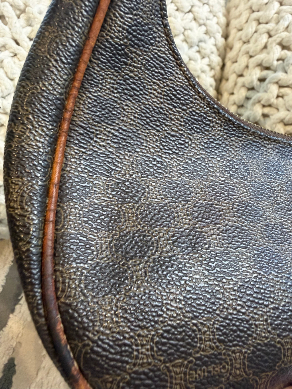 Celine Ava Triomphe Hobo Shoulder Halfmoon