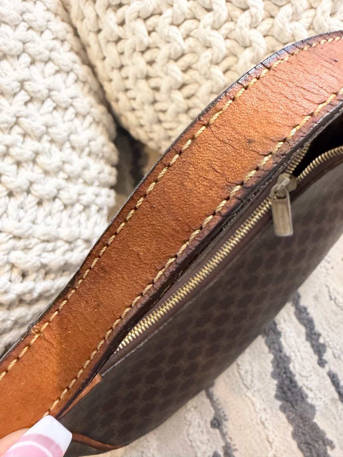 Celine Ava Triomphe Hobo Shoulder Halfmoon