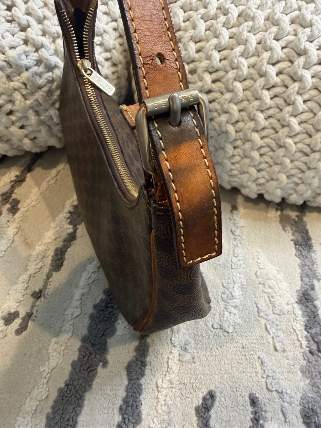 Celine Ava Triomphe Hobo Shoulder Halfmoon