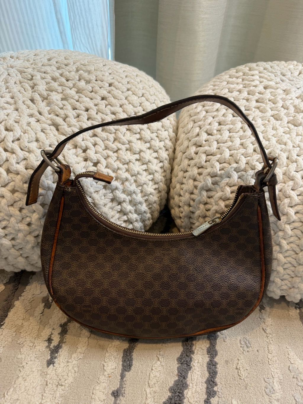 Celine Ava Triomphe Hobo Shoulder Halfmoon