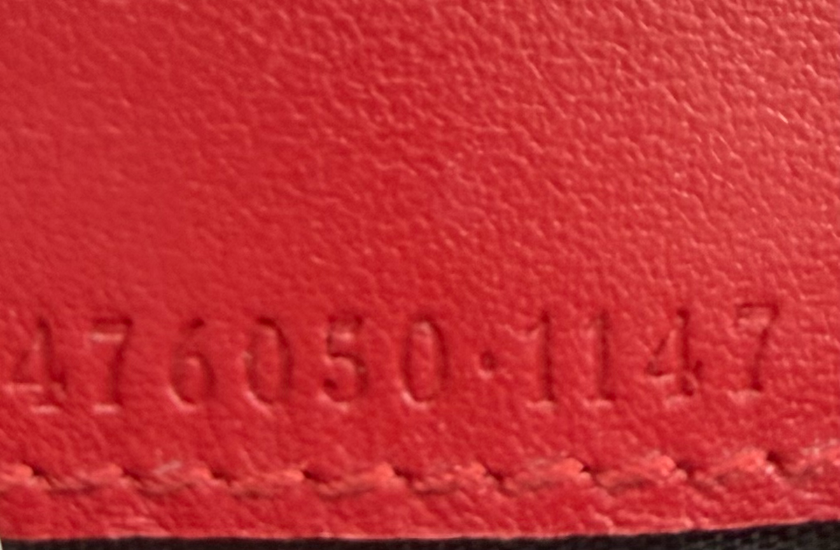 Gucc Monogram Supreme Card Holder Cherry Wallet