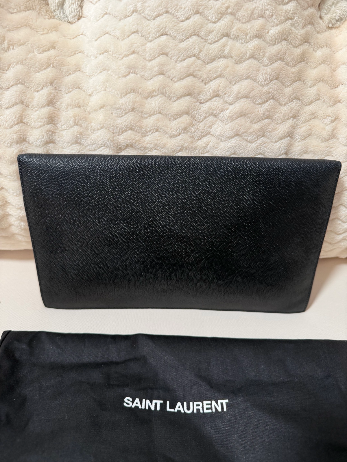 Yves Saint Laurent Grain De Poudre Clutch Flap