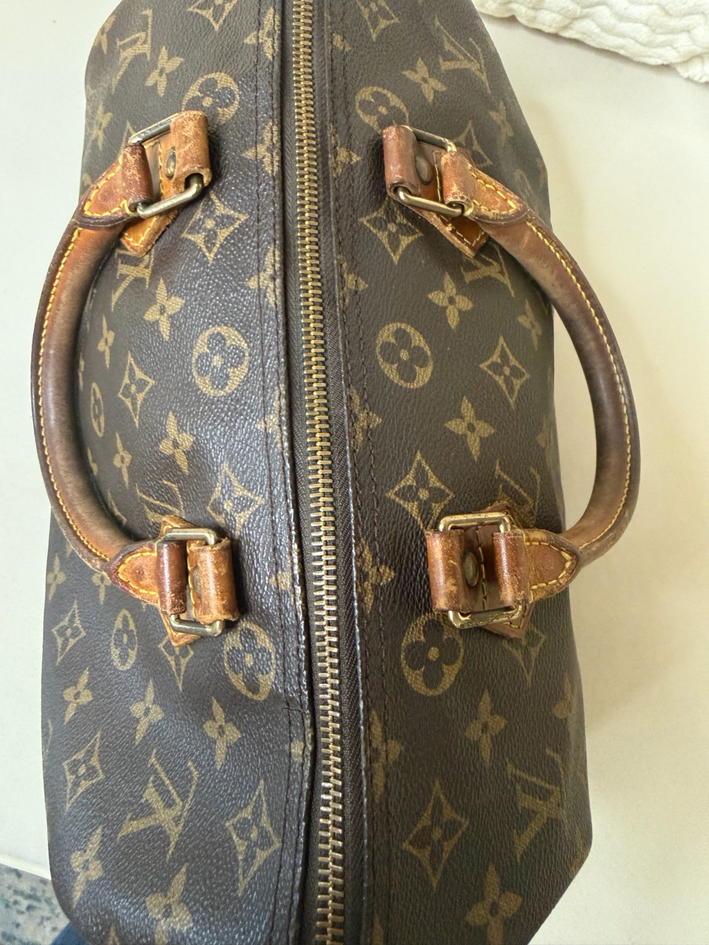 Louis Vuitton Speedy 30 Monogram Satchel Boston Top Handle