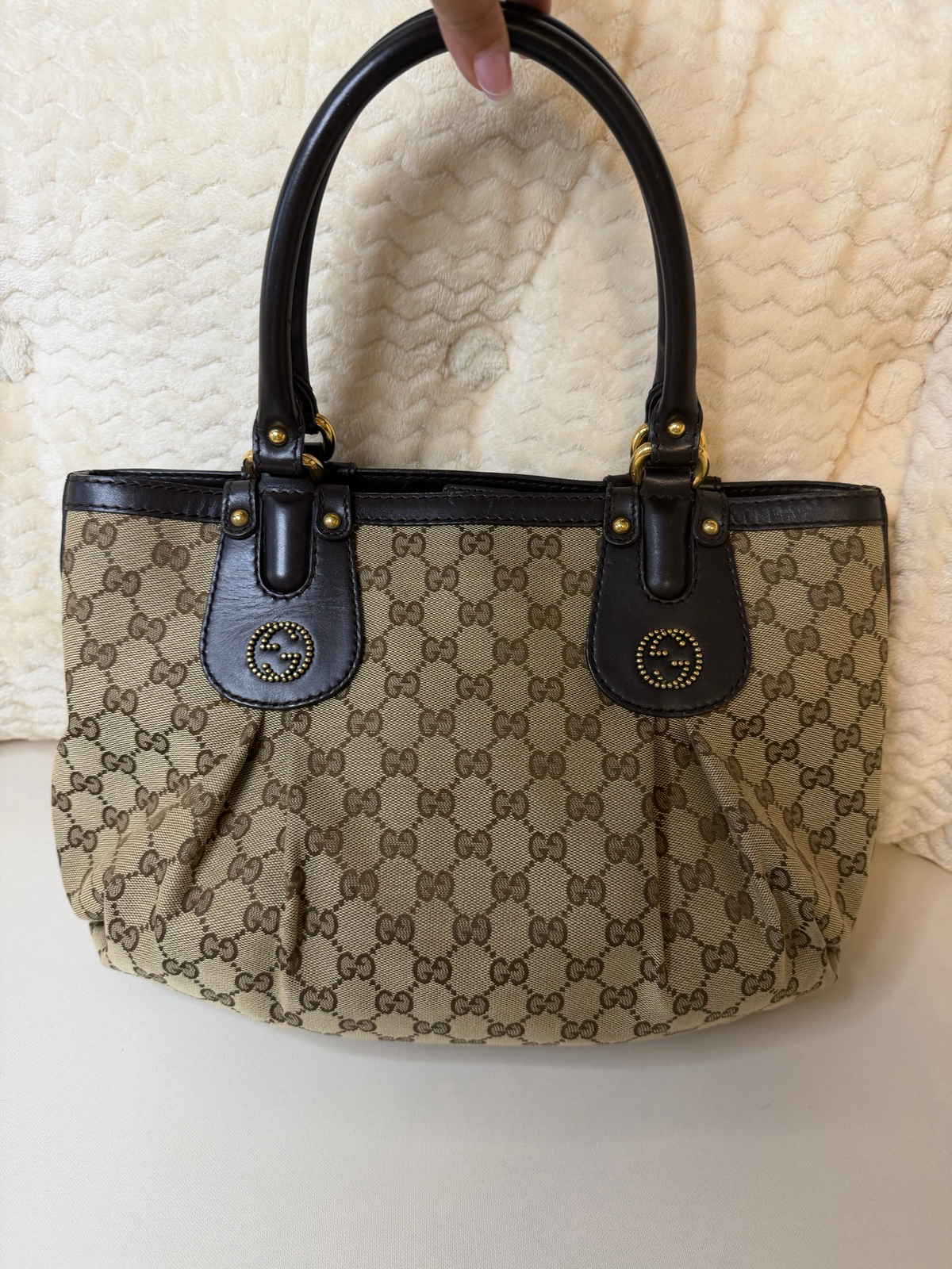 Gucci Monogram Canvas Scarlett Tote Shoulder