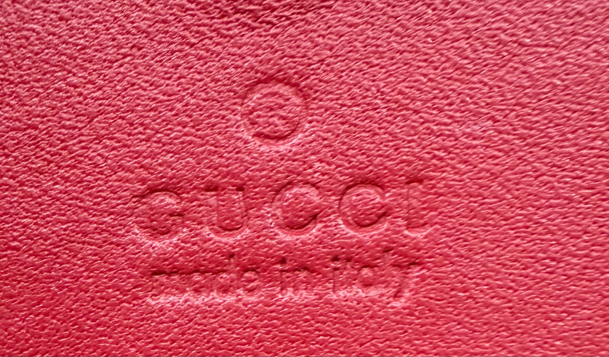 Gucci Monogram Card Wallet Cherry Flap Bi-Fold