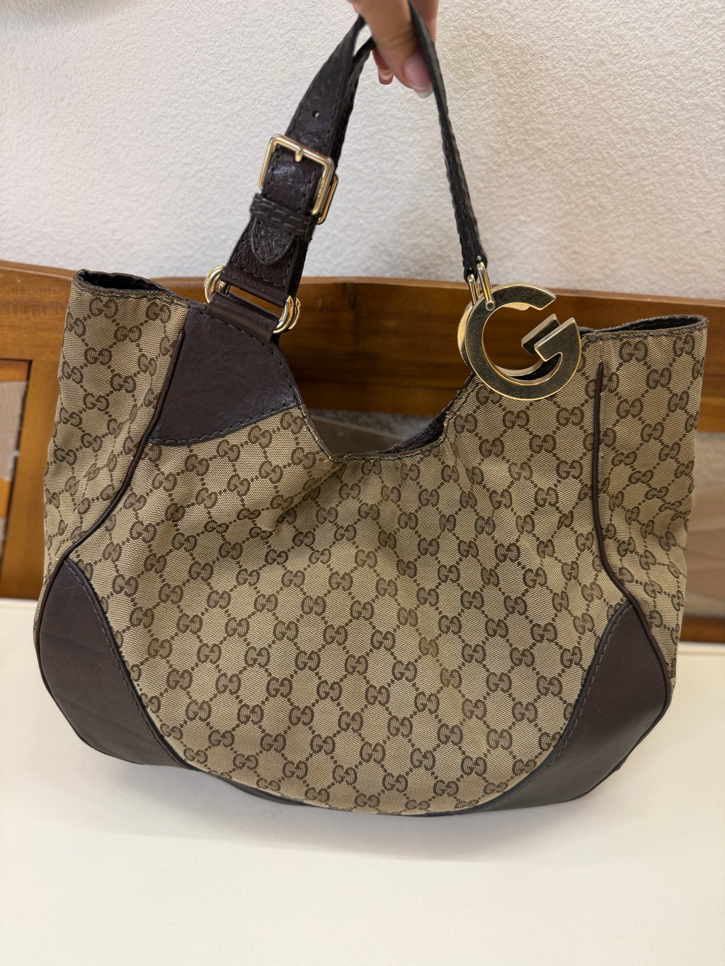Gucci Monogram Canvas Hobo Shoulder Charlotte