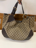 Gucci Monogram Canvas Hobo Shoulder Charlotte