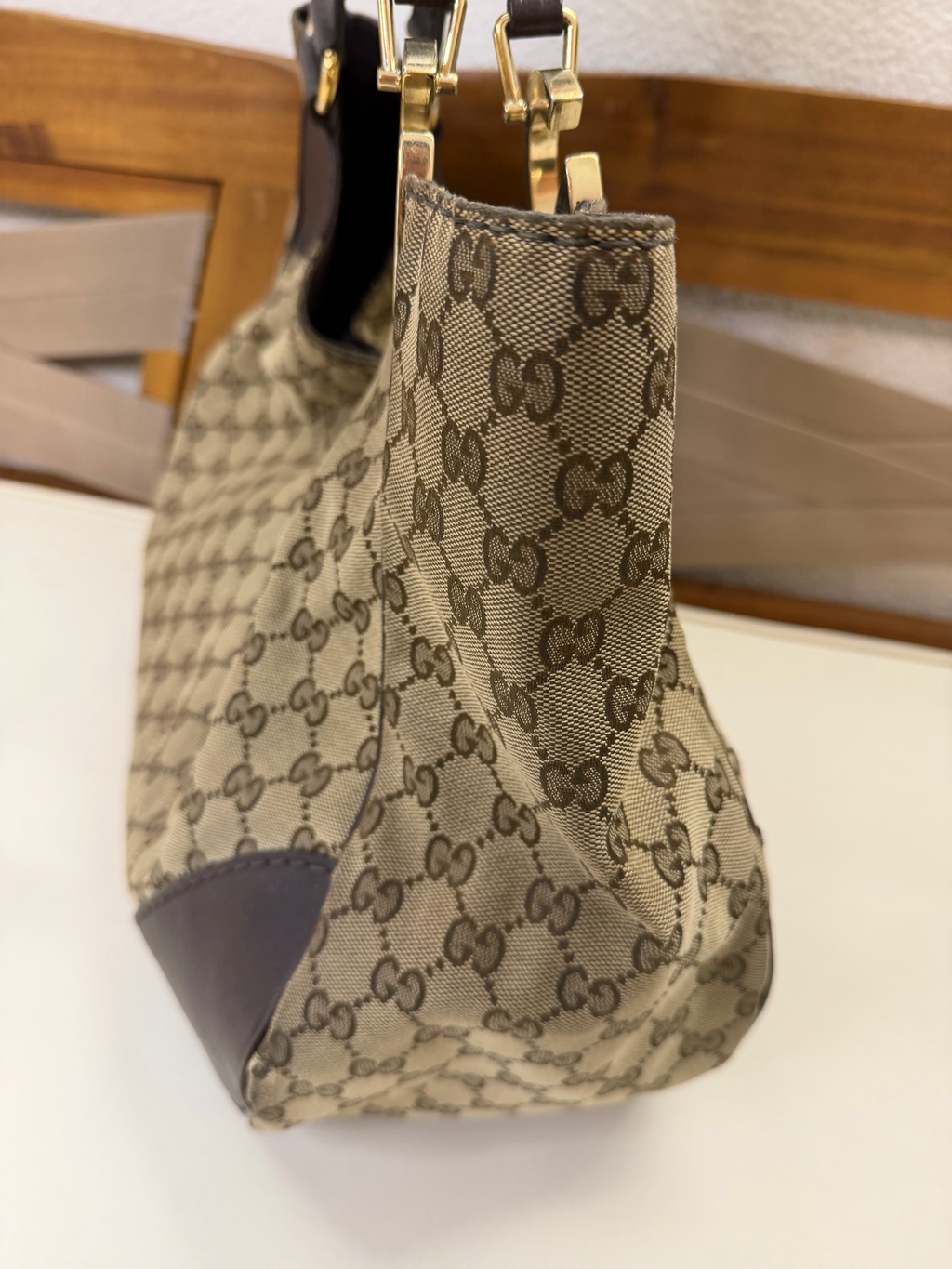 Gucci Monogram Canvas Hobo Shoulder Charlotte