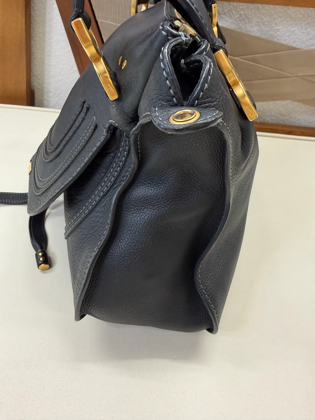 Chloe Marcie Saddle Two way Medium Crossbody Messenger