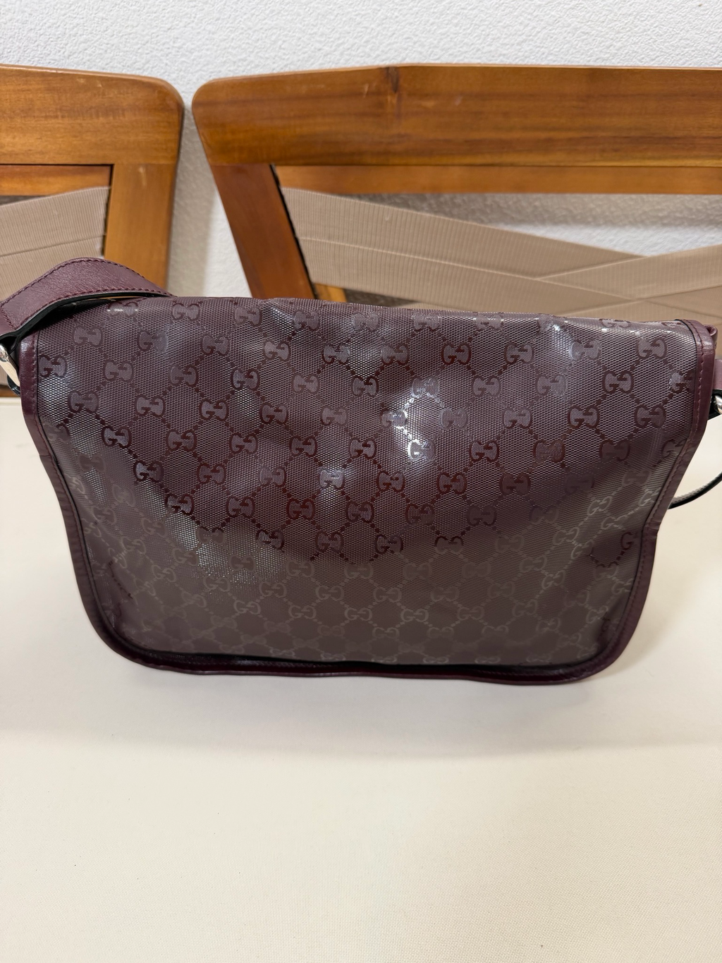 Gucci Imprime Double Flap Messenger Crossbody