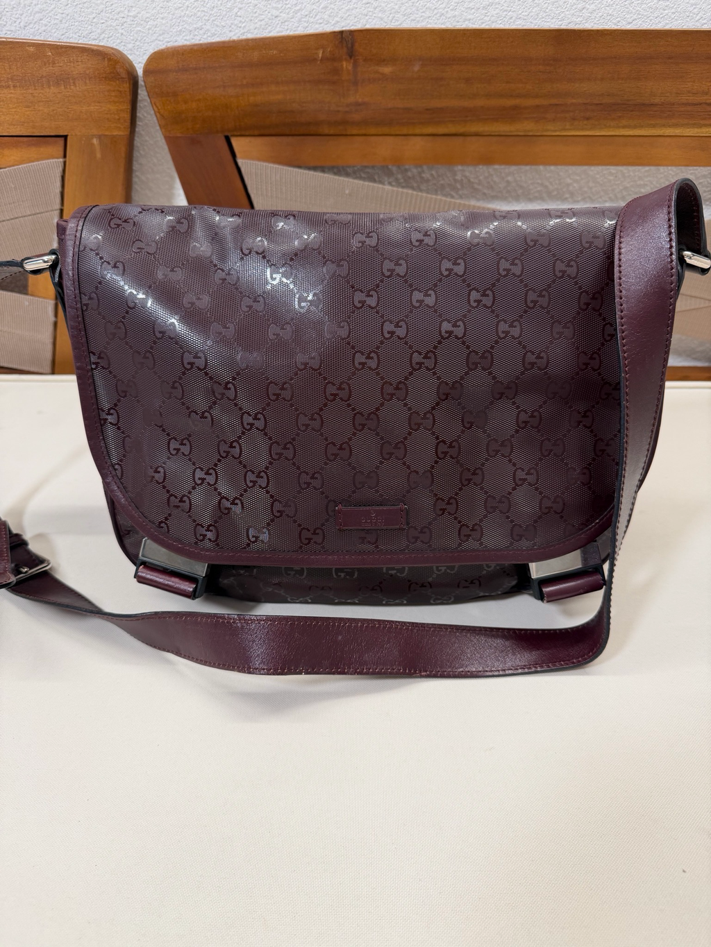 Gucci Imprime Double Flap Messenger Crossbody